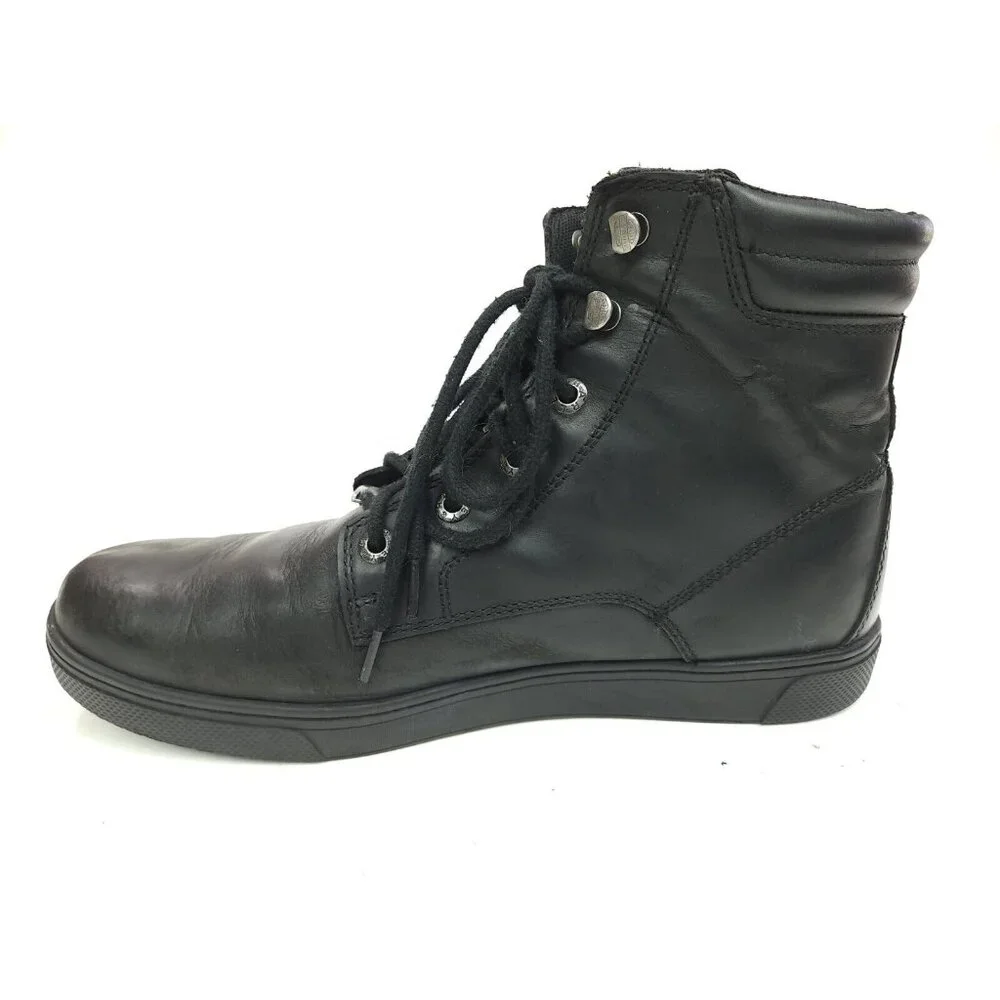 Harley-Davidson Men's Size 12 M Watkins Black Leather Motorcycle Boots D93758
